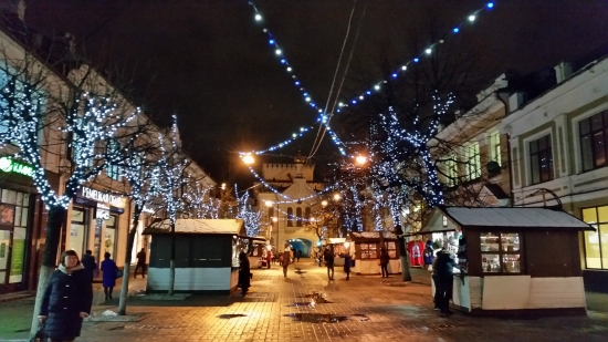 Первые новогодние гирлянды уже засияли в центре Ярославля